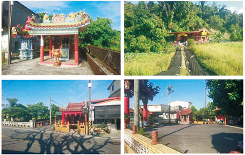 左上：溪心福德廟 / 右上：丸山福德廟 / 左下：慈德寺 / 右下：保安宮內福德廟