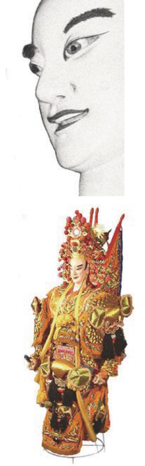 城隍大少爺臉部特寫及著戰甲照。 (游錫財 攝影)(游舒安 修圖)