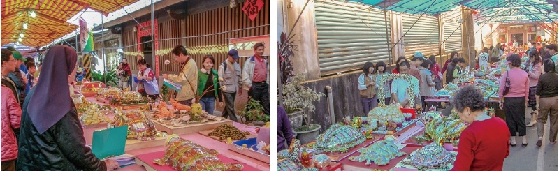 左 / 右：皆為傳統與創新結合的千龜來朝活動(游錫財 攝)