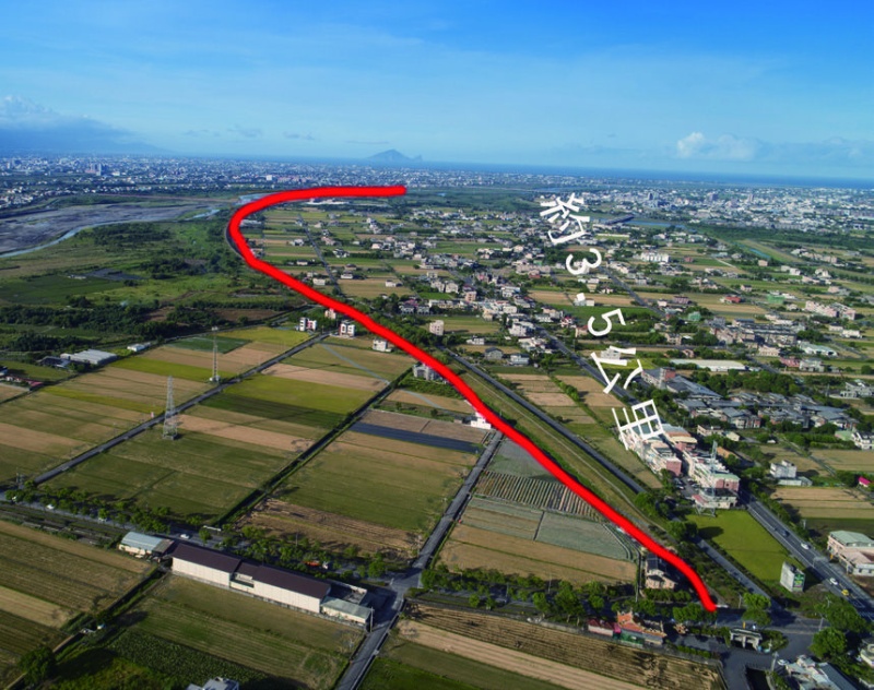 現在大洲堤防總長度約3.5公里。（陳財發 提供）