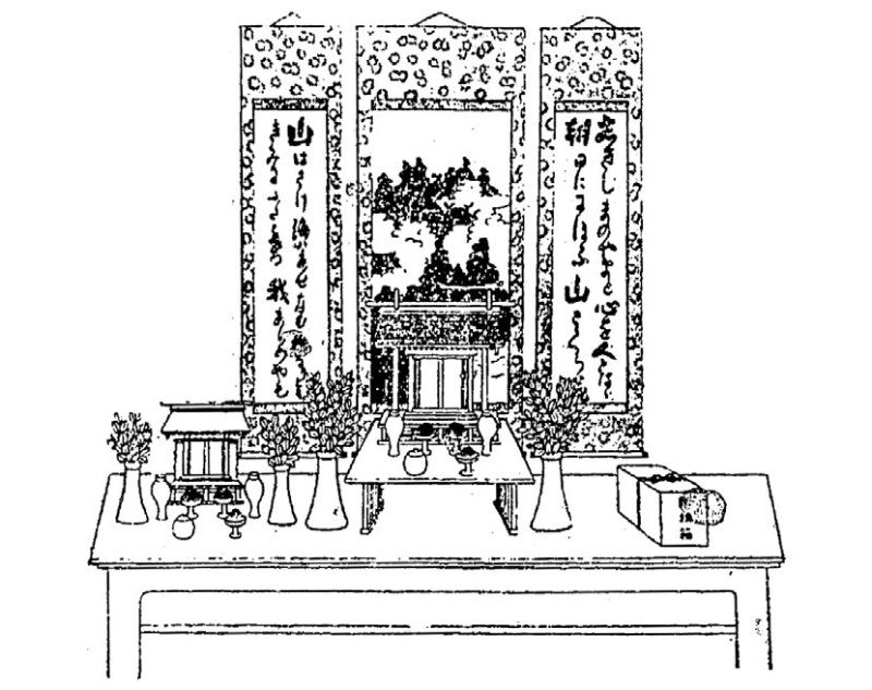 圖8：〈正廳配置標準圖〉，《敬慎》，第 11 卷第 1 期第 22 頁，國立台灣圖書館典藏。
