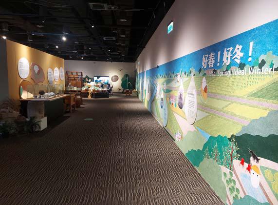 圖1：展覽單元「好春!好冬!」搭配在地農村的語詞， 講述宜蘭的水田文化。