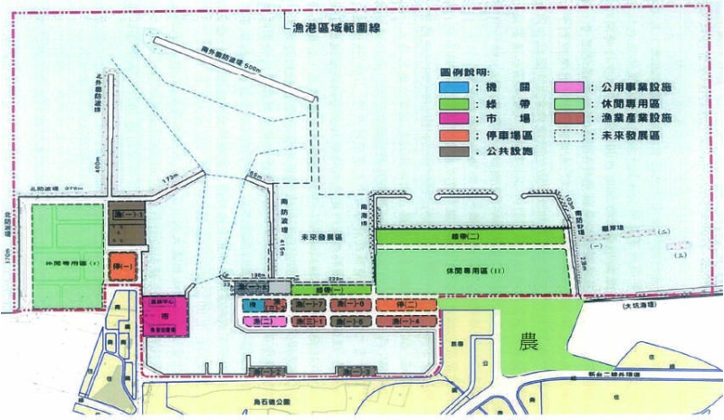 圖4：烏石漁港港區計畫圖 （來源：宜蘭縣政府國土暨都市計畫資訊網）。