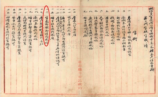 圖一：臺灣總督府檔案-宜蘭野戰郵便局開始設置[4]