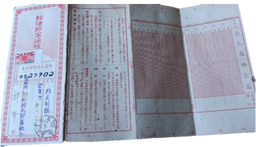 圖四：宜蘭旭町國民貯蓄組合許發郵便貯金通帳[6]