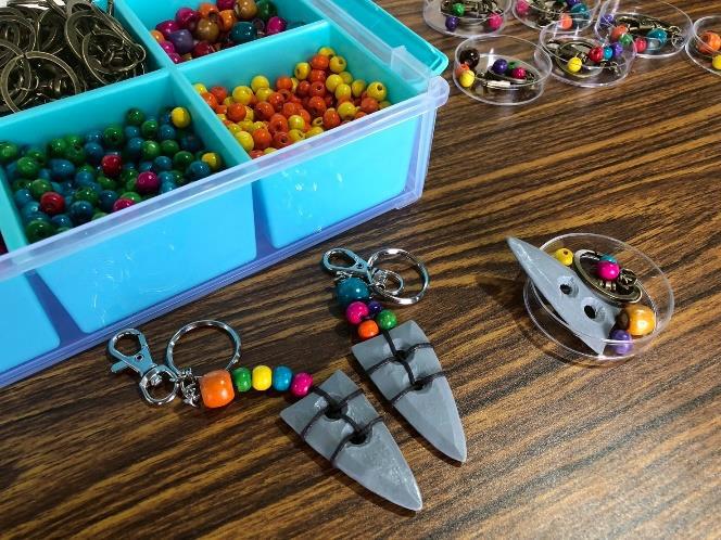 圖8：製作完成的「箭鏃鑰匙圈」飾品 / 蘭陽博物館提供。