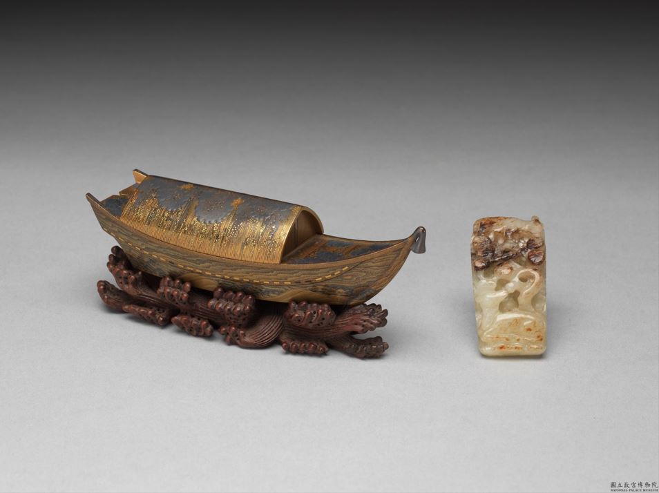 圖6、日本十八世紀　蒔繪船形盒（國立故宮博物院提供，臺北，CCBY4.0@www.npm.gov.tw）