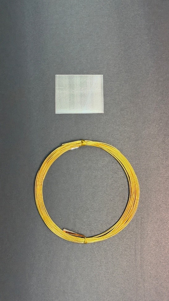 圖2：錫片與鋁線（李孟紋攝）。