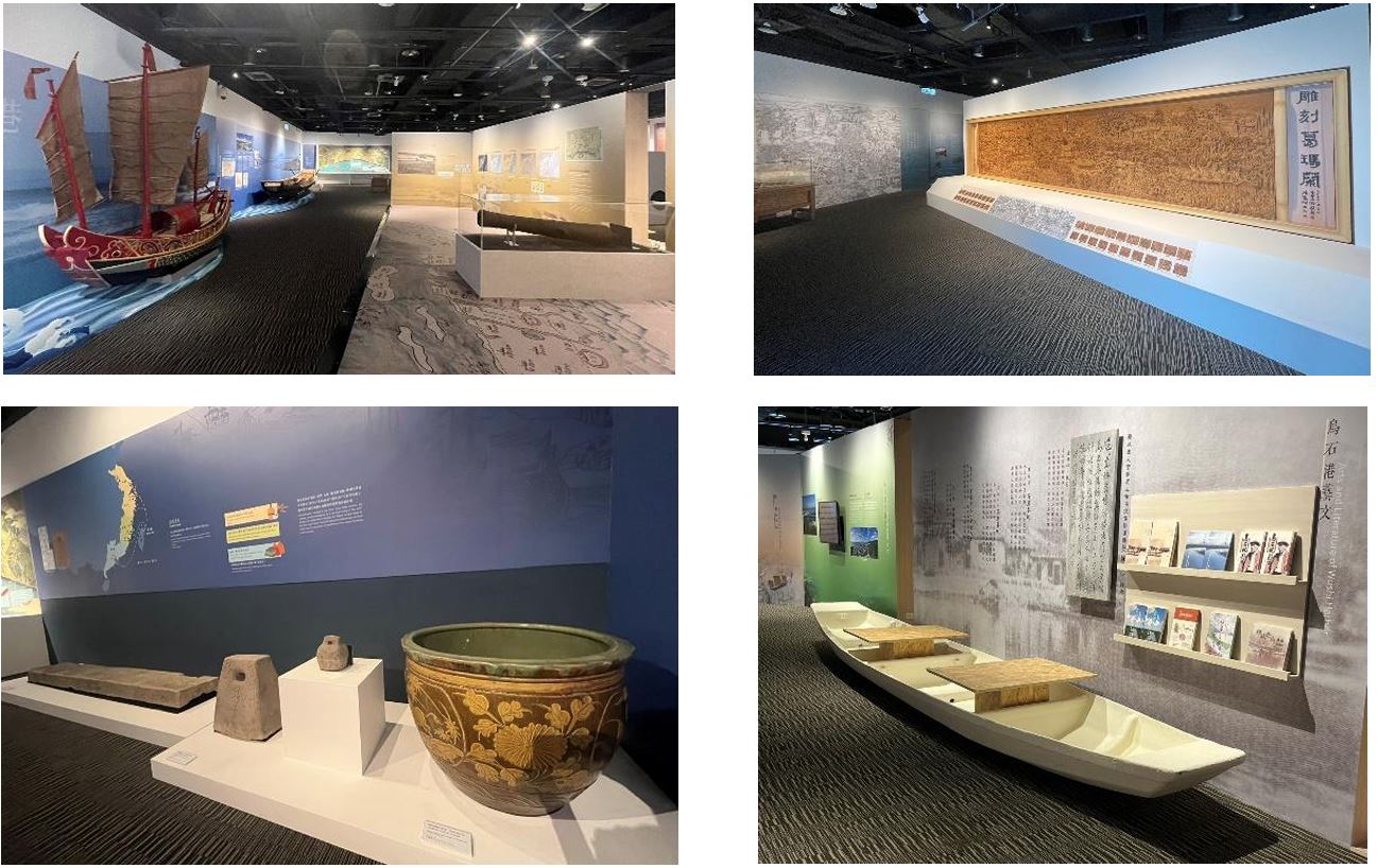圖6. 展覽呈現水運時代的歷史發展、交通工具、貿易商品以及相關的藝術文學等創作。（照片來源：蘇美如拍攝）
