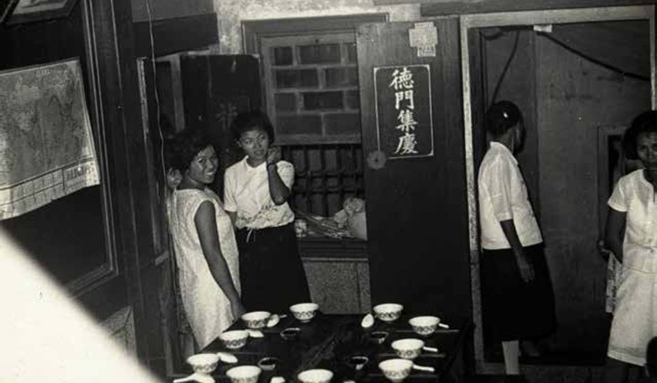夫家準備喜宴（曾松田提供）