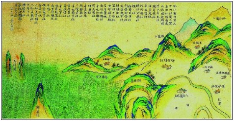 圖24 乾隆年間發行之台灣地圖 圖資來源：故宮博物院。