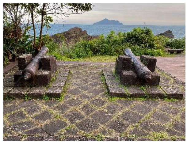 圖4民國110年北關公園的嘉慶古砲管（來源：施麗娜）