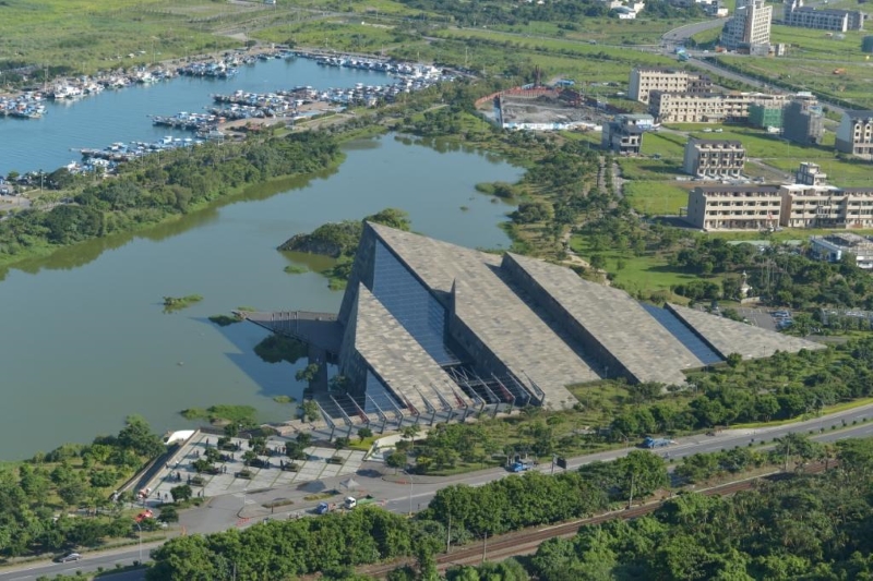 蘭陽博物館建築俯視照
